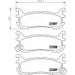 HELLA 8DB 355 009-911 - Jeu de 4 plaquettes de frein arrière