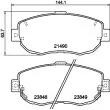 HELLA 8DB 355 010-151 - Jeu de 4 plaquettes de frein avant