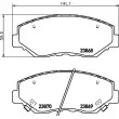 HELLA 8DB 355 010-231 - Jeu de 4 plaquettes de frein avant