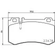 HELLA 8DB 355 010-291 - Jeu de 4 plaquettes de frein arrière