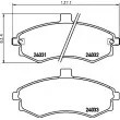 HELLA 8DB 355 010-481 - Jeu de 4 plaquettes de frein avant
