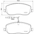 HELLA 8DB 355 010-501 - Jeu de 4 plaquettes de frein avant