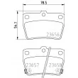 HELLA 8DB 355 010-521 - Jeu de 4 plaquettes de frein arrière