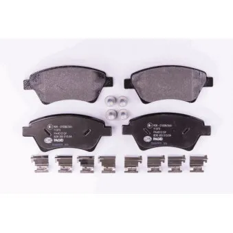 Jeu de 4 plaquettes de frein avant HELLA OEM 7701209697