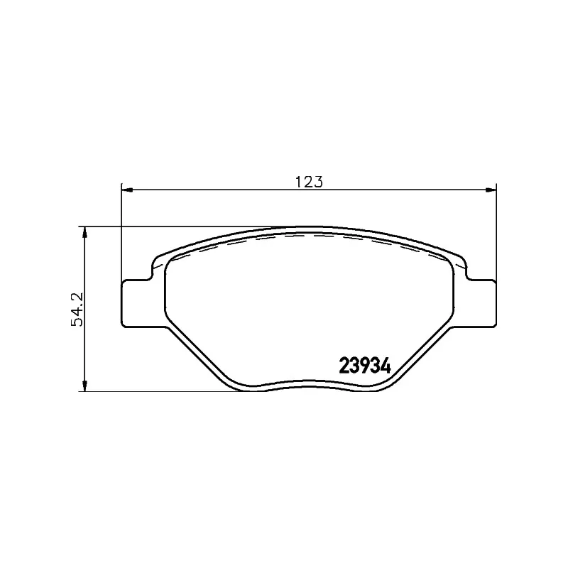 Jeu de 4 plaquettes de frein avant HELLA 8DB 355 010-551 - Visuel 1