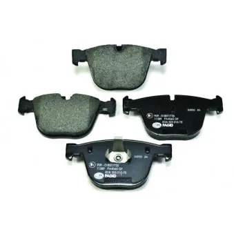 Jeu de 4 plaquettes de frein arrière HELLA OEM 34216757536