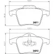 HELLA 8DB 355 010-801 - Jeu de 4 plaquettes de frein arrière