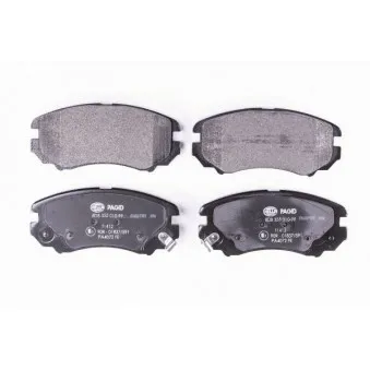 Jeu de 4 plaquettes de frein avant HELLA OEM S581011FE01