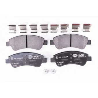 Jeu de 4 plaquettes de frein avant HELLA OEM 1617292380