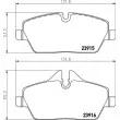 HELLA 8DB 355 011-261 - Jeu de 4 plaquettes de frein avant