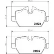 HELLA 8DB 355 011-271 - Jeu de 4 plaquettes de frein arrière