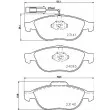 HELLA 8DB 355 011-651 - Jeu de 4 plaquettes de frein avant