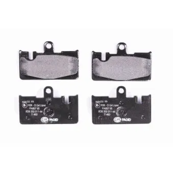 Jeu de 4 plaquettes de frein arrière HELLA OEM 446650120