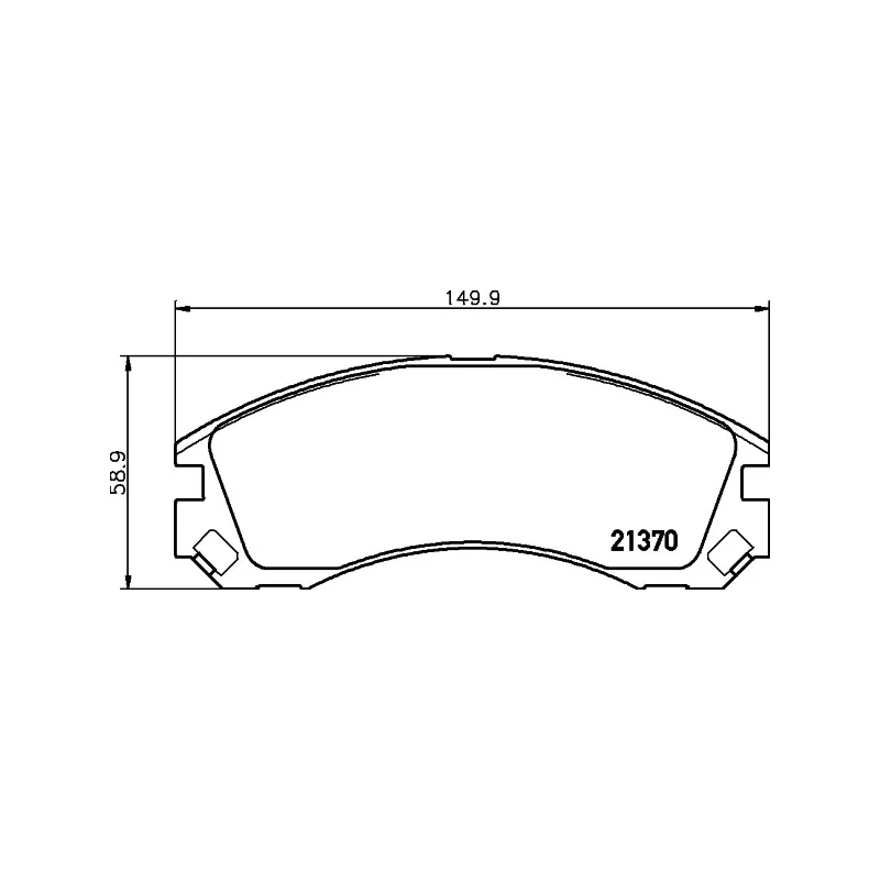 Jeu de 4 plaquettes de frein avant HELLA 8DB 355 011-751 - Visuel 1