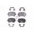 HELLA 8DB 355 011-771 - Jeu de 4 plaquettes de frein arrière