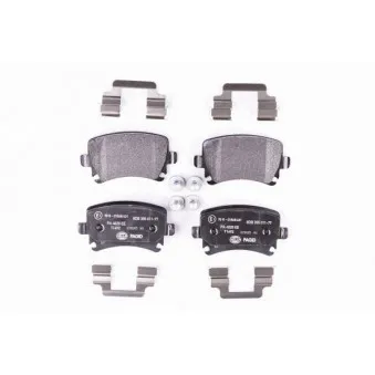 Jeu de 4 plaquettes de frein arrière HELLA OEM 3C0698451A