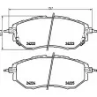 HELLA 8DB 355 012-031 - Jeu de 4 plaquettes de frein avant