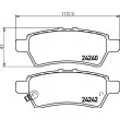 HELLA 8DB 355 012-081 - Jeu de 4 plaquettes de frein arrière