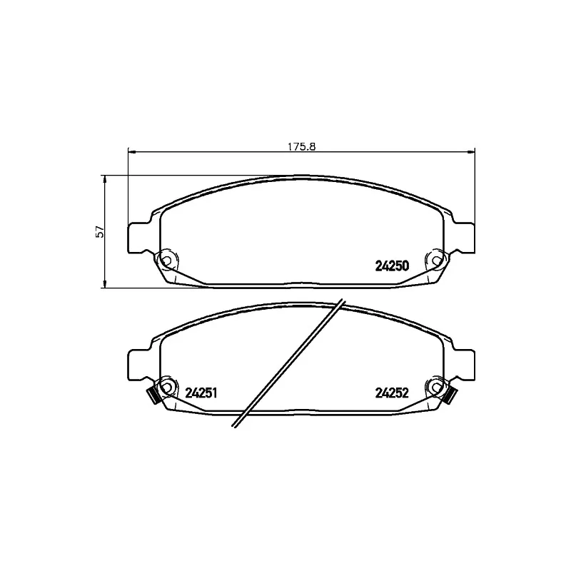 Jeu de 4 plaquettes de frein avant HELLA 8DB 355 012-101 - Visuel 1