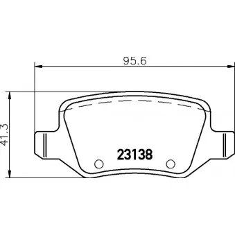 Jeu de 4 plaquettes de frein arrière HELLA OEM 1694201420