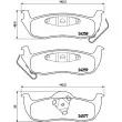 HELLA 8DB 355 012-181 - Jeu de 4 plaquettes de frein arrière