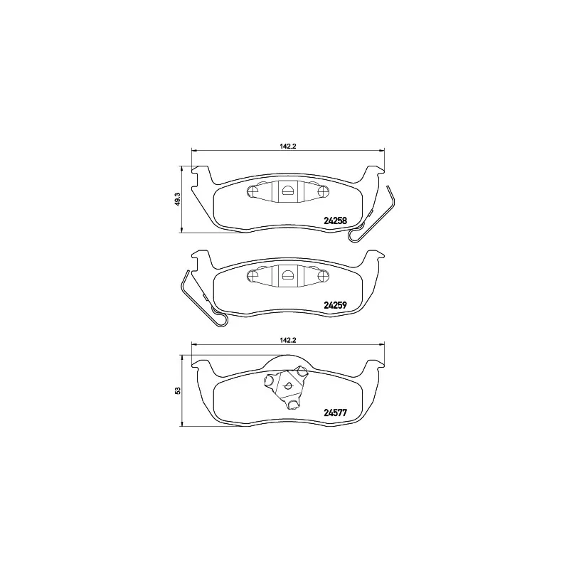 Jeu de 4 plaquettes de frein arrière HELLA 8DB 355 012-181 - Visuel 1