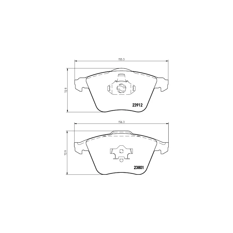 Jeu de 4 plaquettes de frein avant HELLA 8DB 355 012-281 - Visuel 1