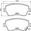 HELLA 8DB 355 012-301 - Jeu de 4 plaquettes de frein avant