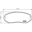 HELLA 8DB 355 012-351 - Jeu de 4 plaquettes de frein avant