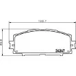 HELLA 8DB 355 012-361 - Jeu de 4 plaquettes de frein avant