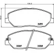 HELLA 8DB 355 012-371 - Jeu de 4 plaquettes de frein avant