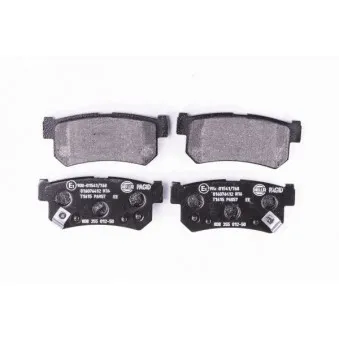 Jeu de 4 plaquettes de frein arrière HELLA OEM 4841308050