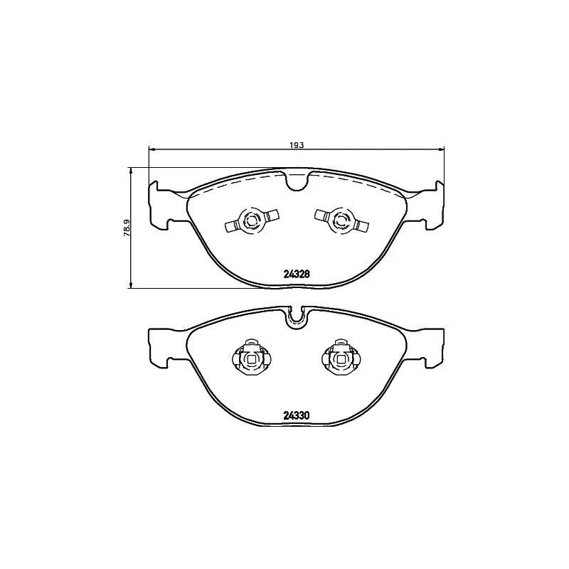 Jeu de 4 plaquettes de frein avant HELLA 8DB 355 012-521 - Visuel 1