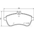 HELLA 8DB 355 012-601 - Jeu de 4 plaquettes de frein avant
