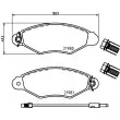HELLA 8DB 355 012-711 - Jeu de 4 plaquettes de frein avant