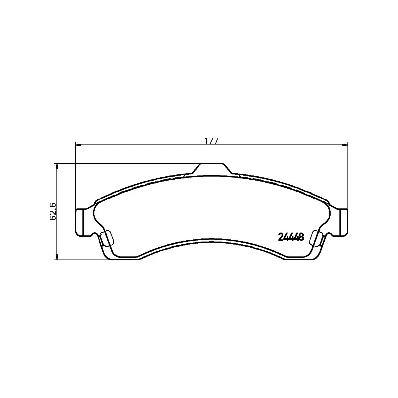 Jeu de 4 plaquettes de frein avant HELLA 8DB 355 012-811 - Visuel 1