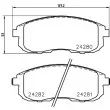 HELLA 8DB 355 012-901 - Jeu de 4 plaquettes de frein avant