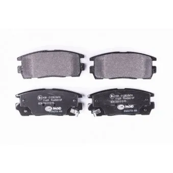 Jeu de 4 plaquettes de frein arrière HELLA 8DB 355 012-951