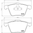 HELLA 8DB 355 013-001 - Jeu de 4 plaquettes de frein avant