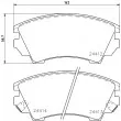 HELLA 8DB 355 013-041 - Jeu de 4 plaquettes de frein avant