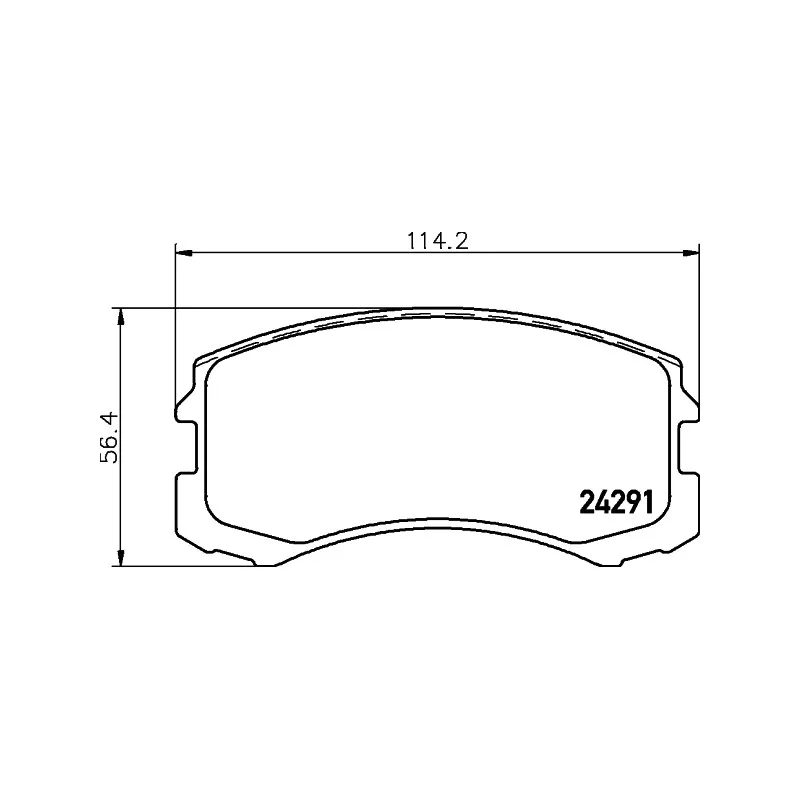 Jeu de 4 plaquettes de frein avant HELLA 8DB 355 013-071 - Visuel 1