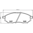 HELLA 8DB 355 013-141 - Jeu de 4 plaquettes de frein avant