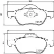 HELLA 8DB 355 013-271 - Jeu de 4 plaquettes de frein avant