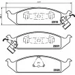 HELLA 8DB 355 013-281 - Jeu de 4 plaquettes de frein avant