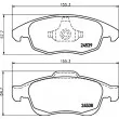 HELLA 8DB 355 013-341 - Jeu de 4 plaquettes de frein avant