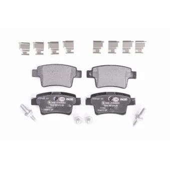 Jeu de 4 plaquettes de frein arrière HELLA 8DB 355 013-361