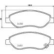 HELLA 8DB 355 013-401 - Jeu de 4 plaquettes de frein avant