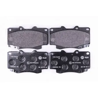 Jeu de 4 plaquettes de frein avant HELLA OEM 04465YZZDV
