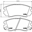 HELLA 8DB 355 013-521 - Jeu de 4 plaquettes de frein avant