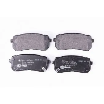 Jeu de 4 plaquettes de frein arrière HELLA 8DB 355 013-551 pour HYUNDAI H-1 2.5 CRDi - 116cv